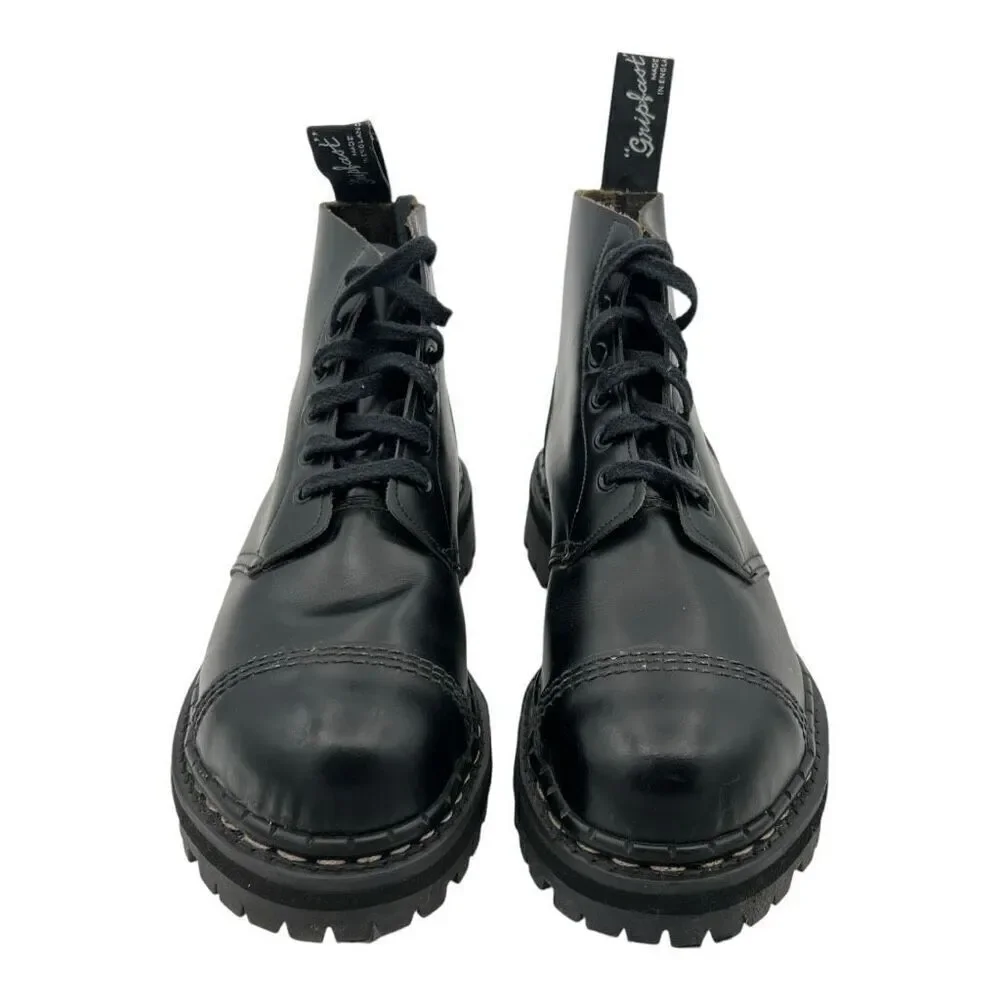 The Original Gripfast Men's Leather Steel Toe Capped Derby Boot Black Size 8